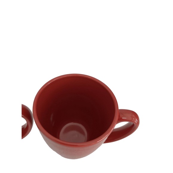 CORELLE COORDINATES BURGUNDY SET OF 4 STONEWARE MUGS - Picture 4 of 9